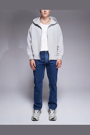 Hugo Blue Jonah straight fit jeans in mid blue