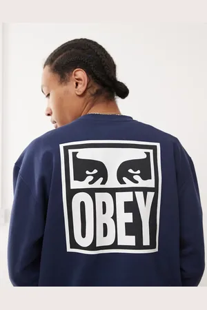 Obey Icon eyes graphic sweatshirt in -Grey