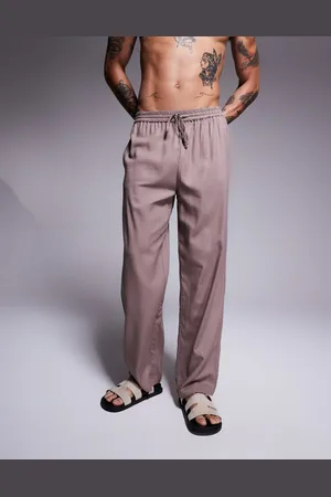 South Beach Linen blend beach pants in (part of a set)-Neutral