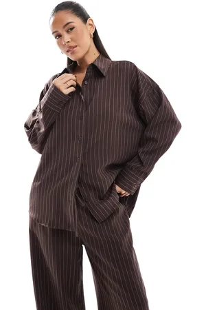 ASOS Tailored oversized shirt in (part of a set)-Multi