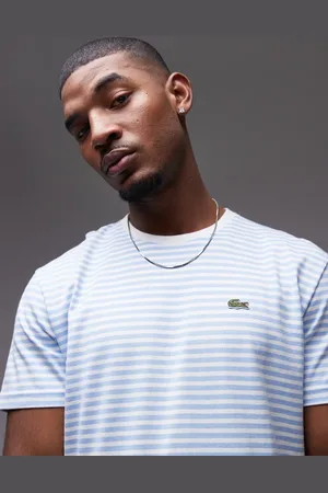 Lacoste T-shirt in horizontal and white stripes