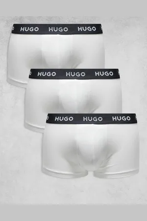 HUGO BOSS HUGO Bodywear 3 pack trunks in with contrasting logo waistband