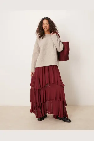 Free People Clementine tiered maxi skirt in