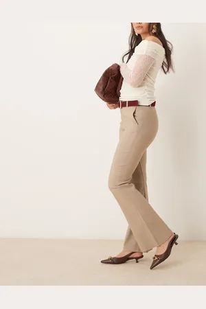 Gina Tricot Bootcut pants in taupe-Neutral