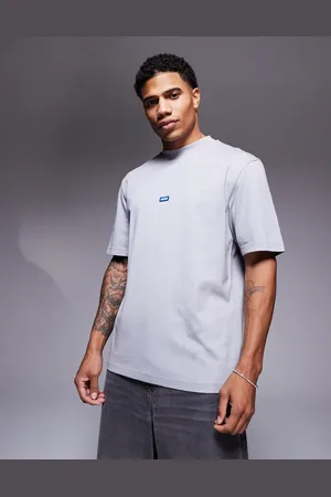 Hugo Blue Nieros central small logo t-shirt in grey