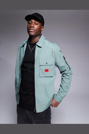 HUGO BOSS Emmond oversized overshirt in green
