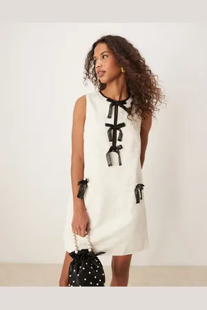 Sister Jane Bow mini dress in -White