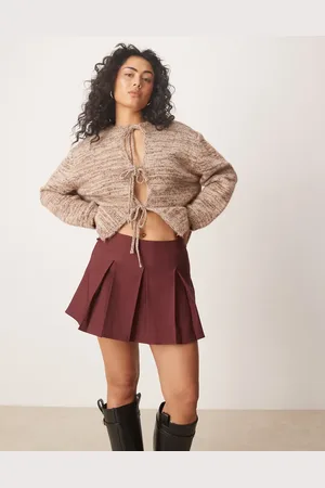 ASOS Pleated mini skirt in -Red