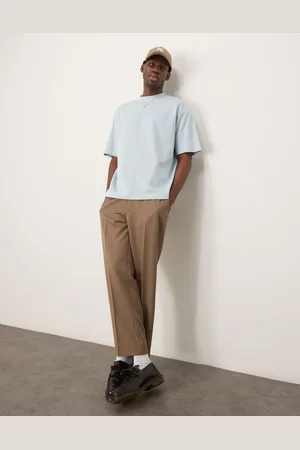 SELECTED Oversized heavyweight t-shirt in light blue