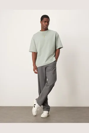 SELECTED Oversized heavyweight t-shirt in light green