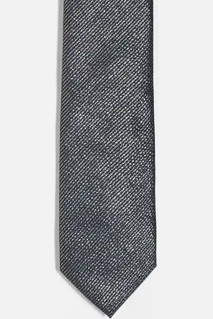 Twisted Tailor Manet tie in black and silver-Multi