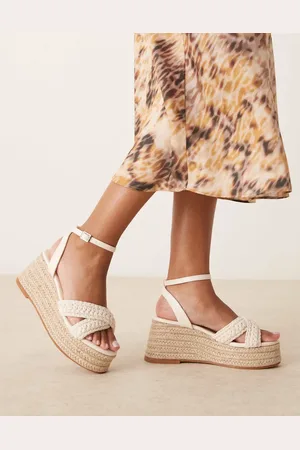 Glamorous Espadrille platform heeled sandals in -Neutral