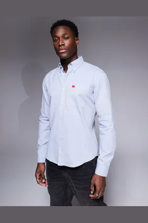 HUGO BOSS Evito slim fit shirt in blue