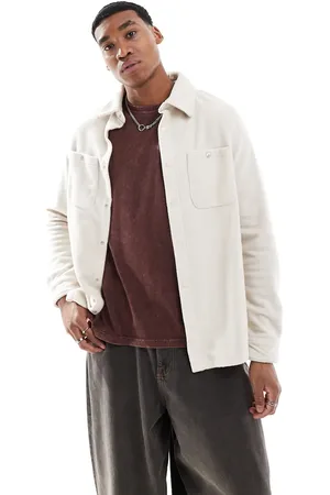 Brave Soul Fleece overshirt in -Neutral