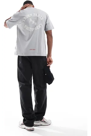 Only & Sons Boxy fit t-shirt with back print in washed grey