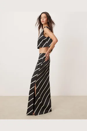 Pretty Lavish Maxi skirt in stripe print (part of a set)