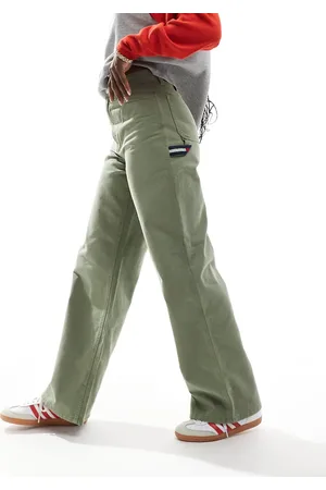Tommy Hilfiger Mia relaxed straight carpenter pants in green