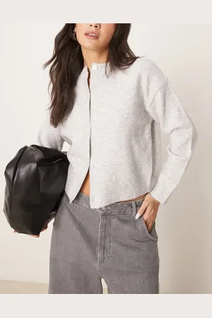New Look Crew neck cardigan in grey