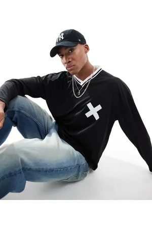 COLLUSION Long sleeve athletic top in back