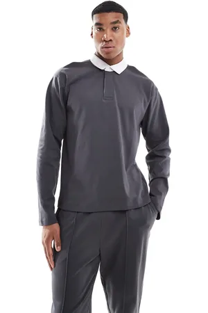 New Look Long sleeve rugby polo shirt in (part of a set)