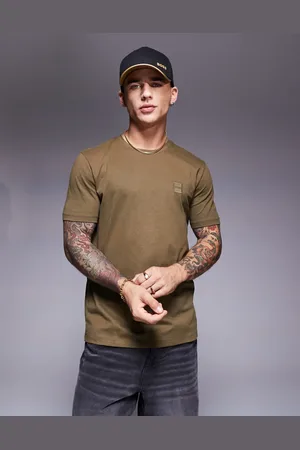 HUGO BOSS Tales tonal logo t-shirt relaxed fit in -Brown
