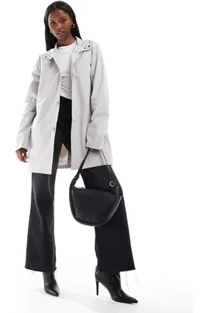 French Connection French Connection lined funnel neck mac jacket in
