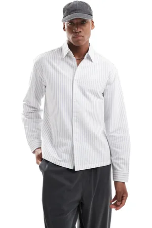 Pull&Bear Long sleeve striped shirt in