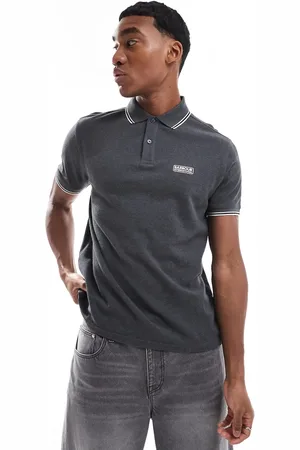 Barbour Evan tipped polo shirt in dark grey