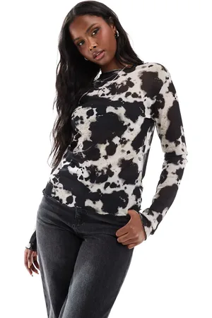 Object Long sleeve mesh top in -Multi