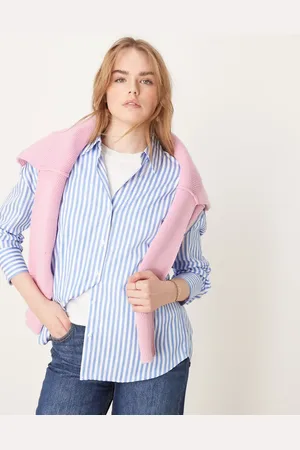 JDY Loose fit shirt in blue stripes