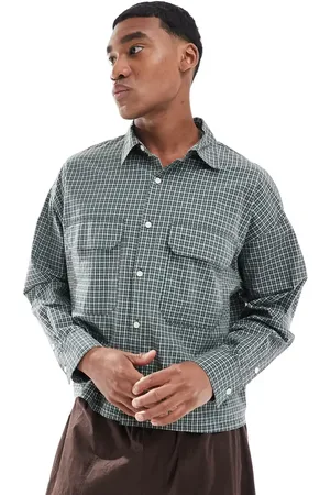 Pull&Bear Checked long sleeve shirt in