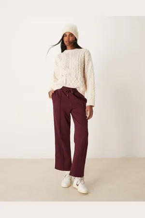 New Look Side stripe pintuck trackies in -Red