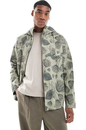 Paul Smith Hooded jacket with flower print in beige-Neutral