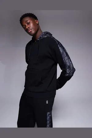 EA7 Armani zip hoodie with logo tape detail in (part of a set)