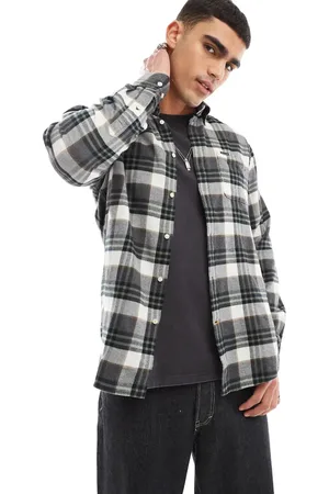 Barbour Fallbay tailored fit checked shirt in grey