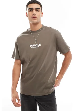 Barbour Oversized formula t-shirt in brown