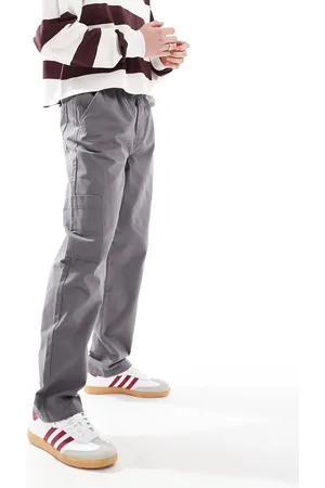 ASOS Straight fit cargo pants in grey