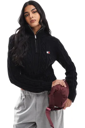 Tommy Hilfiger Cable knit 1/4 zip jumper in