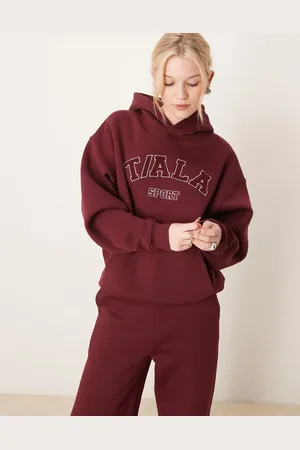 Tala Logo oversized hoodie in -Red