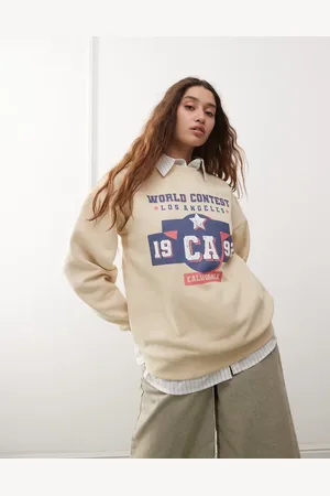 Daisy Street Oversized sweatshirt with 1992 graphic-Neutral