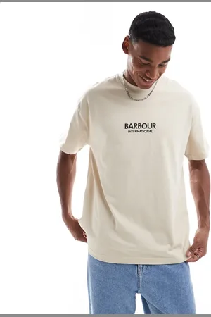 Barbour Oversized formula t-shirt in stone-Neutral