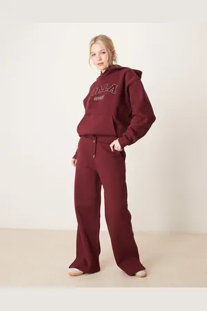 Tala Logo wide leg trackies in -Red