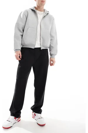 JACK & JONES Wide fit pleat front smart pants in