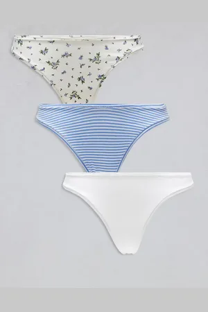 Lindex Lace 3 pack brazilian in print