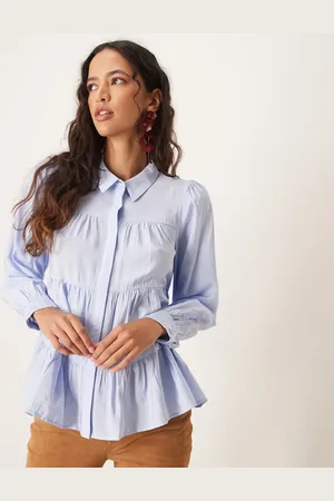 Y.A.S Tiered smock shirt in