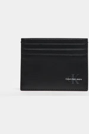 Calvin Klein Logo card holder in black