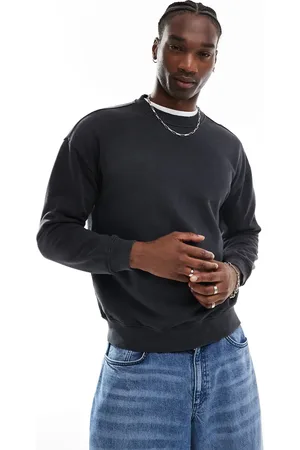 Another Influence Round neck acid wash sweatshirt in black