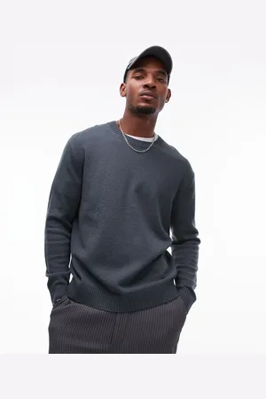 ARKET Textured knit sweater in blue grey