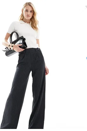 JDY Wide leg pants in pinstripes