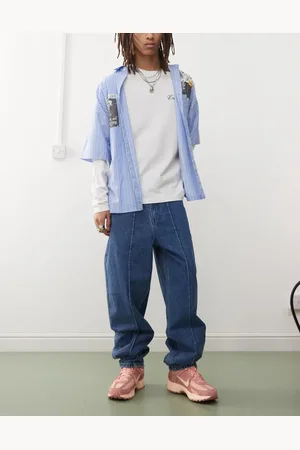 Karl Kani Straight leg jeans in mid wash blue